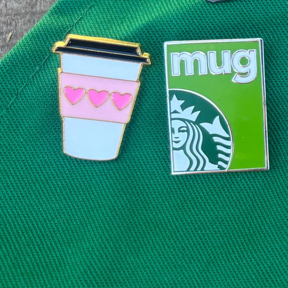 Starbucks coffee mug Pin and pink coffee cup mug pin